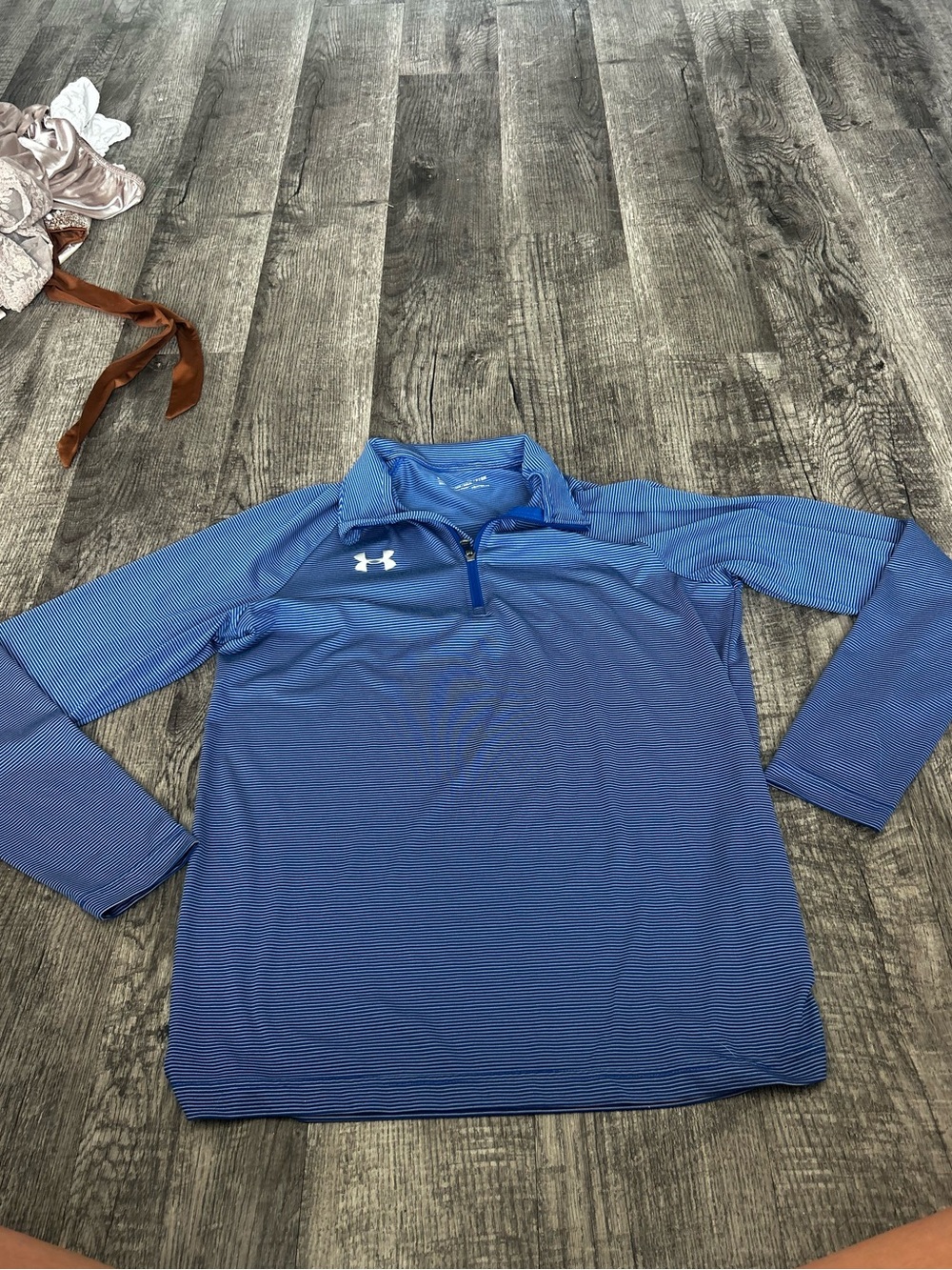 Under Armour Men’s Blue Long-Sleeve Quarter-Zip Performance Top